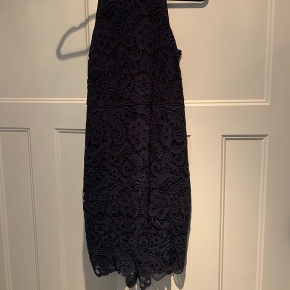 Rebecca Taylor Navy High-neck lace dress - Picture 2 of 4
